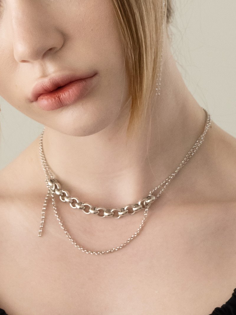 Mix Chain Choke Necklace